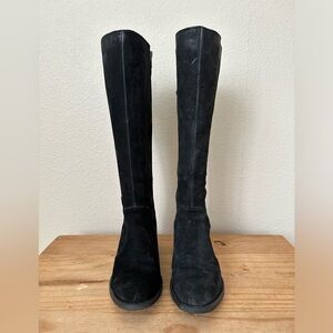 Black Suede Born knee-high boots size 8